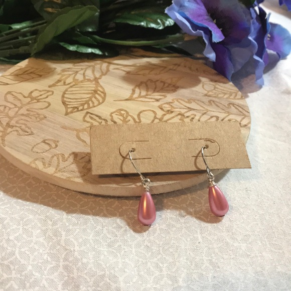 Jewelry - 3 for $25 Pink pearl drop earrings